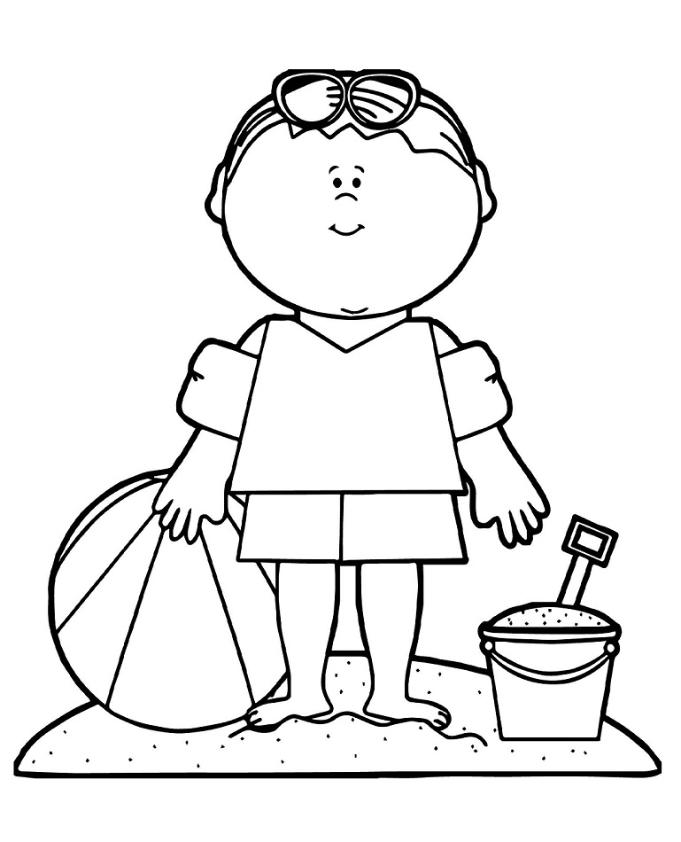 Little Girl on The Beach