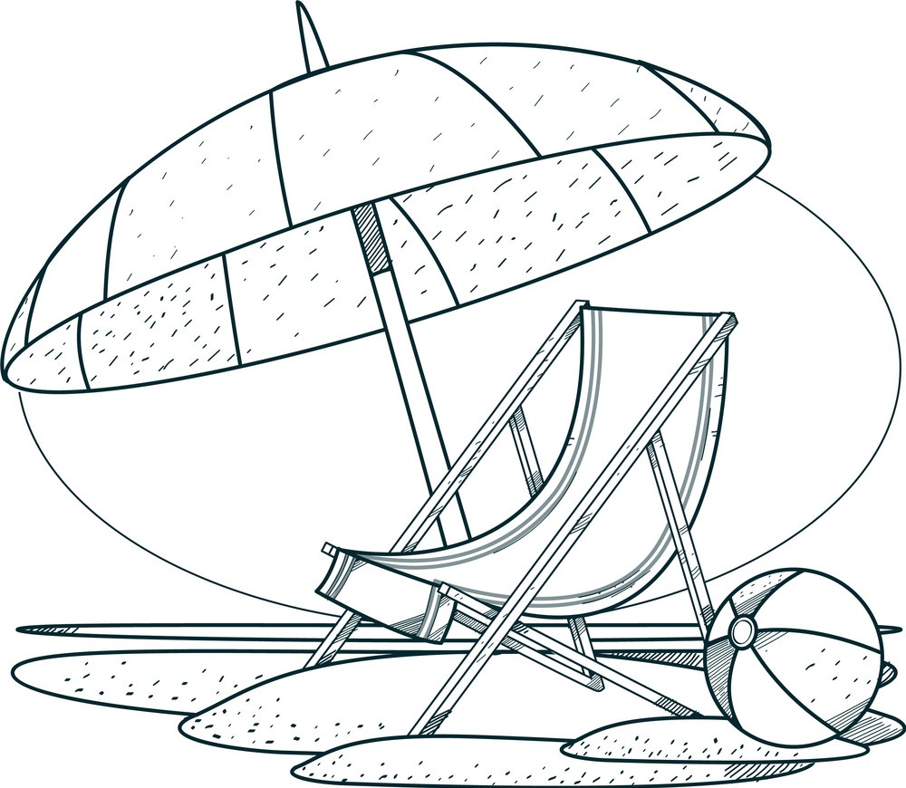 Deckchair and Parasol